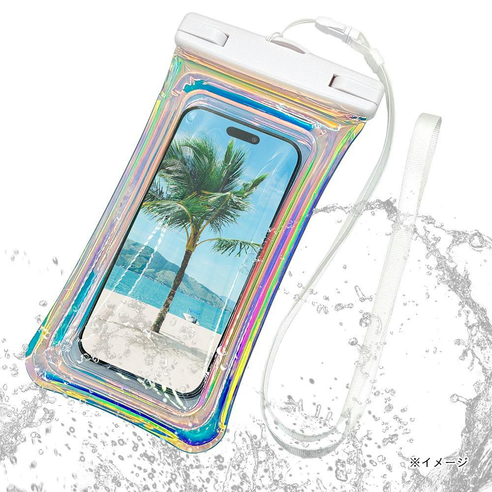 ラスタバナナ スマートフォン用防水ケース オーロラカラー ホワイト RFRWPF08WH