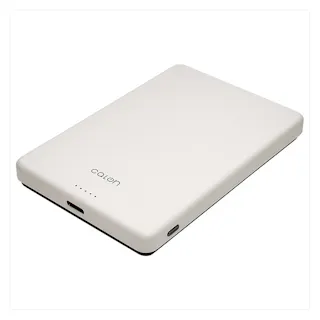 Type-C 1ポート 薄型マグネット付ワイヤレスモバイルバッテリー 5000mAh calon ホワイト RLI050WCC15W01WH