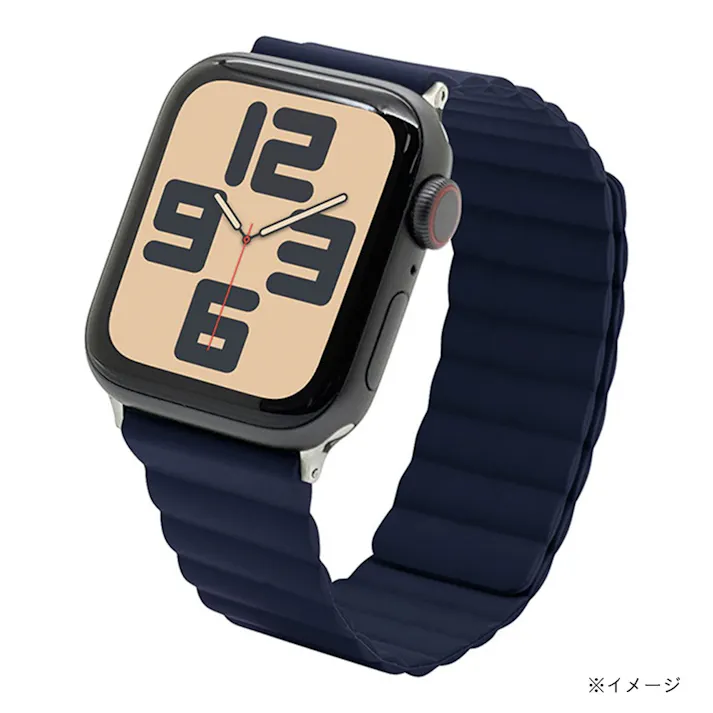 ラスタバナナ Apple Watch 38/40/41/Series10 42mm マグネットシリコンバンド ブルー