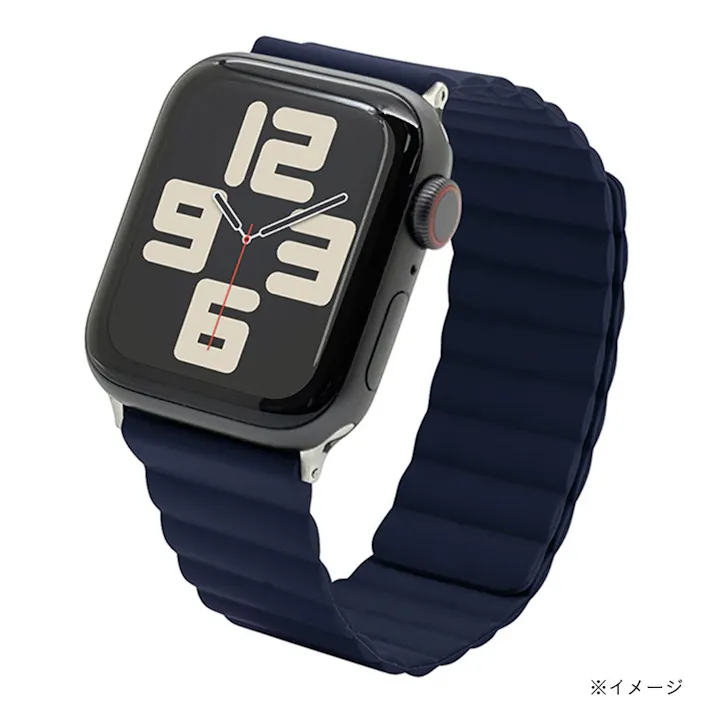 ラスタバナナ Apple Watch 44/45/46/49mm マグネットシリコンバンド ブルー