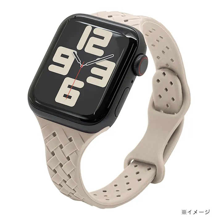 ラスタバナナ Apple Watch 44/45/46/49mm シリコンバンド 編み込み ホワイト