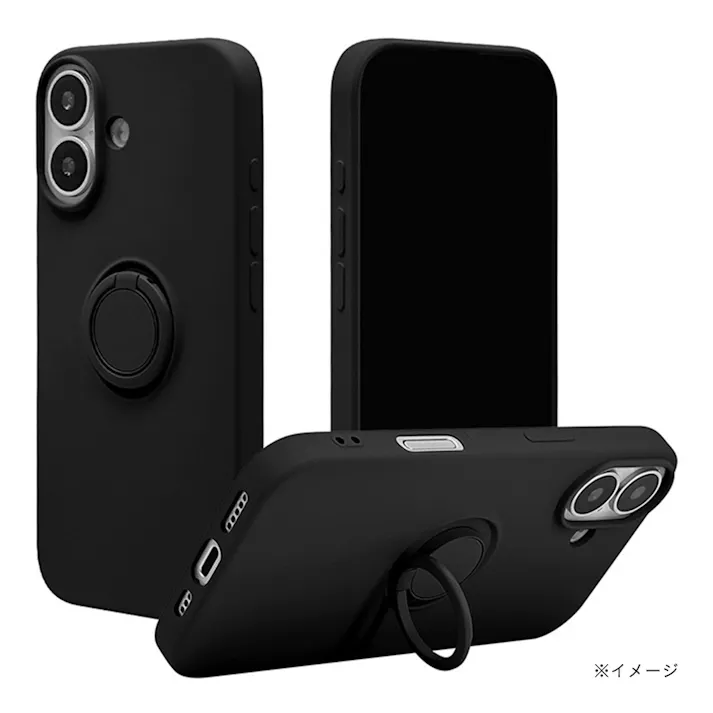 ラスタバナナ iPhone 17用 TPUリングケース ブラック 8935IP5ATPRBK