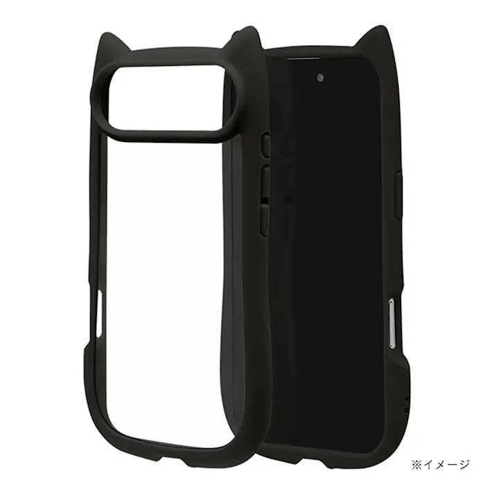 ラスタバナナ iPhone Air用 MIMI 猫耳ケース TPU×PC ブラック 9075IP5CHPBK