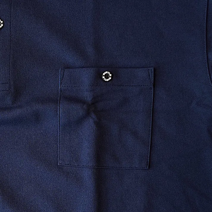 長袖ポロシャツ ネイビー L