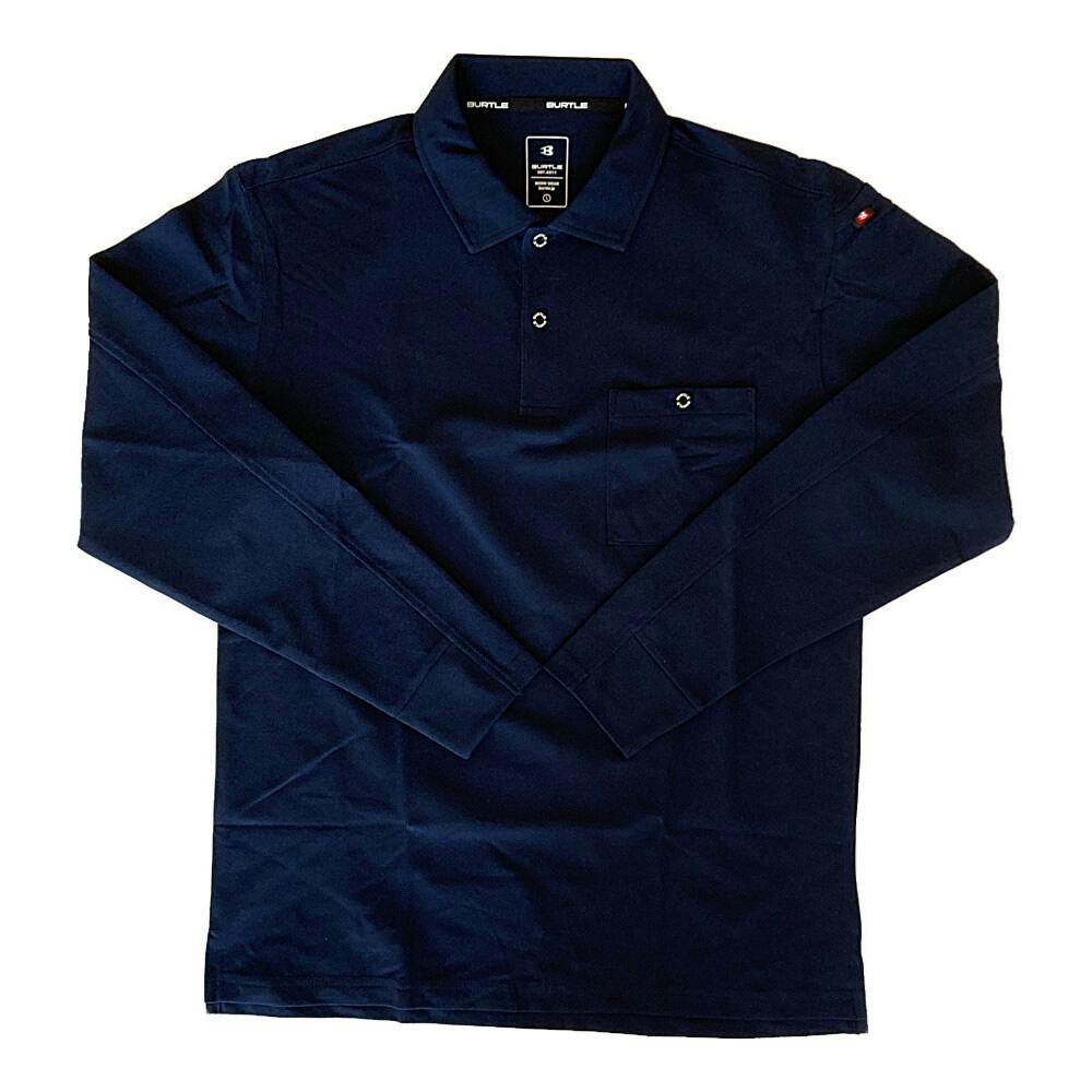 長袖ポロシャツ ネイビー L | 作業着・作業服・安全靴 通販