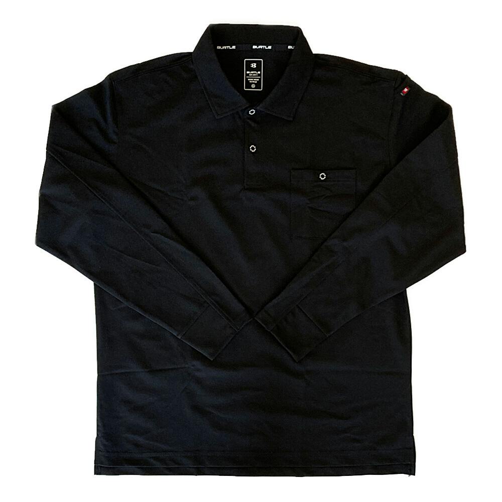 長袖ポロシャツ ブラック 3L 665 | 作業着・作業服・安全靴 通販