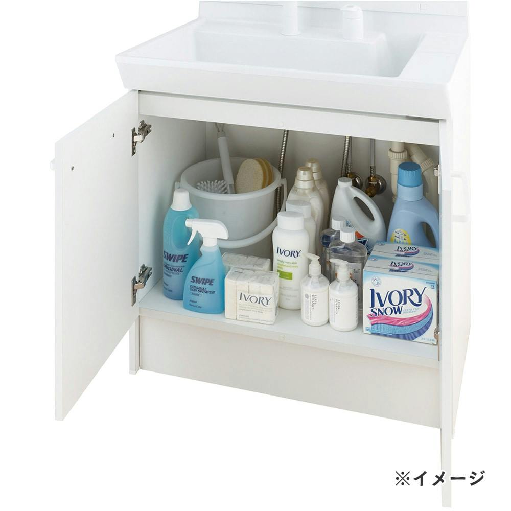 店舗取り置き限定 洗面化粧台 ｖ１シリーズ 幅７５ｃｍ 両開きタイプ シングルレバー洗髪シャワー水栓 一般地用 ホームセンター通販 カインズ