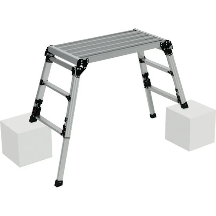 【CAINZ-DASH】ピカコーポレイション 四脚アジャスト式足場台 上部操作タイプDXJ型 DXJ-W6908A【別送品】