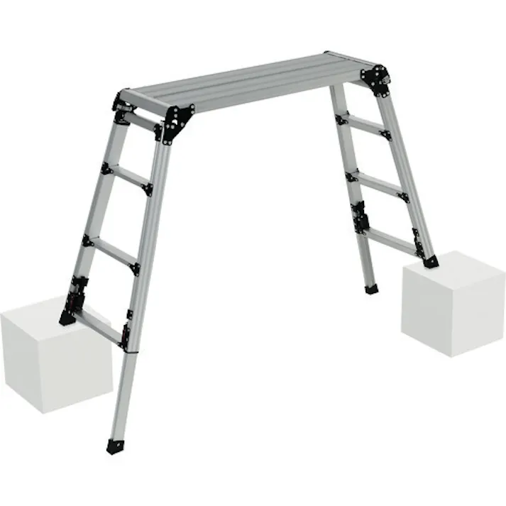 【CAINZ-DASH】ピカコーポレイション 四脚アジャスト式足場台 上部操作タイプDXJ型 DXJ-91209A【別送品】