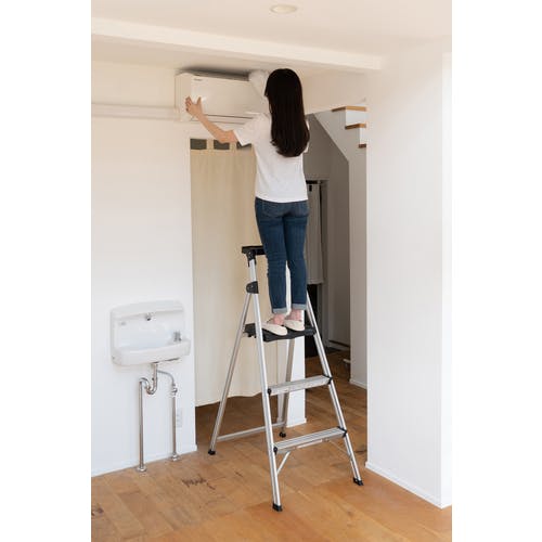 CAINZ-DASH】ピカコーポレイション 上枠付き踏み台 3段 MFT-3