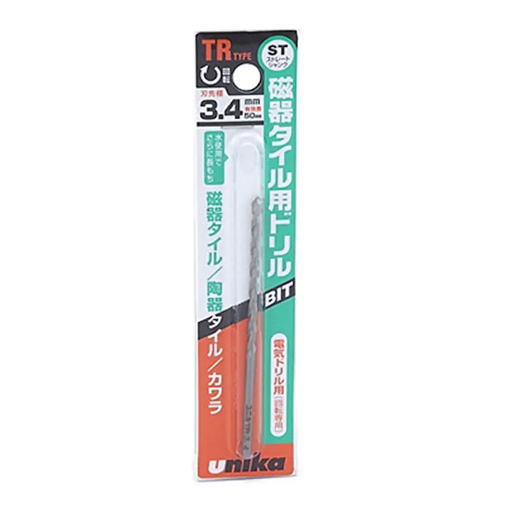 ユニカ 磁器タイル用ドリルビットTRタイプ 3.4mm TR3.4X85
