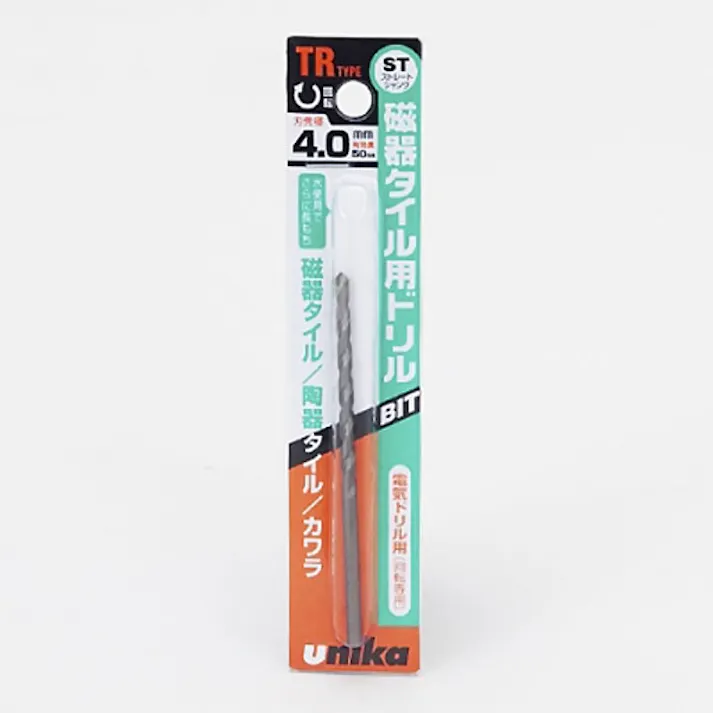 ユニカ 磁器タイル用ドリルビットTRタイプ 4.0mm TR4.0X85