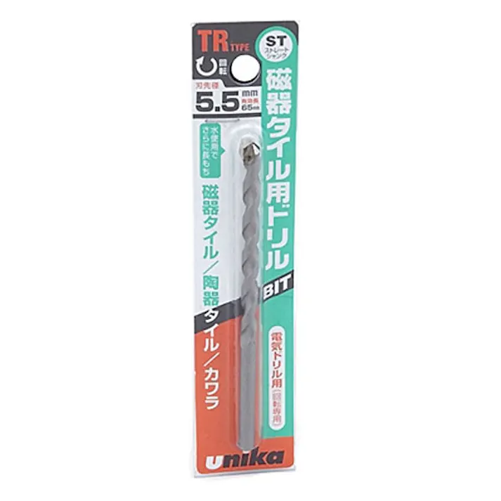 ユニカ 磁器タイル用ドリルビットTRタイプ 5.5mm TR5.5X100