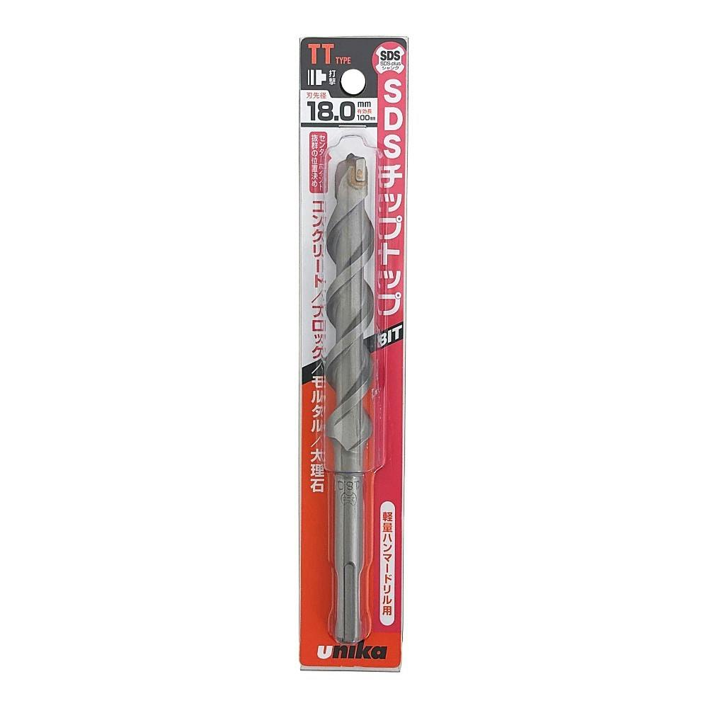 ユニカ チップトップビット TTタイプ 18.0×160mm TT18.0X160BP | 電動
