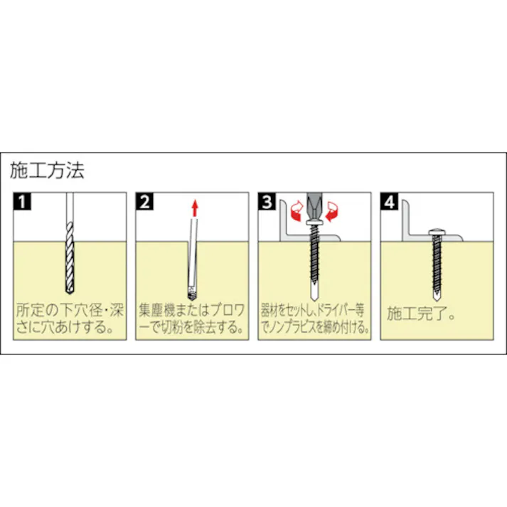 【CAINZ-DASH】ユニカ プラグレスアンカー ノンプラビス シルバー ナベ Bドリルナシ P-425SDN (200本) P-425-SDN【別送品】