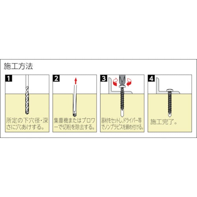 【CAINZ-DASH】ユニカ プラグレスアンカー　ノンプラビス　シルバー　ナベ　Ｂドリルナシ　Ｐ－４３８ＳＤＮ　（１２５本） P-438-SDN【別送品】