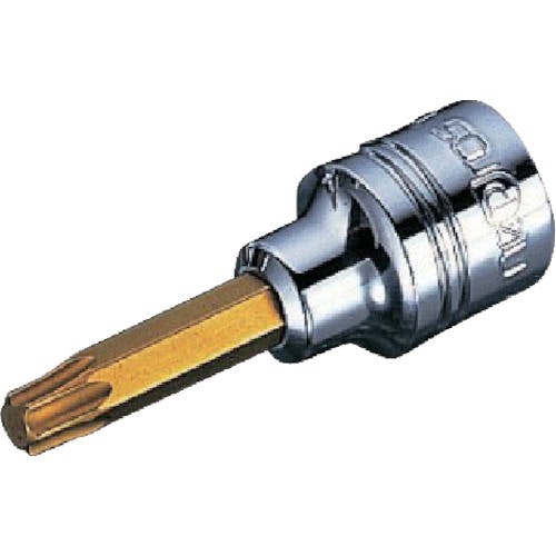 【CAINZ-DASH】京都機械工具 ６．３ｓｑ．Ｔ型トルクスビットソケット　Ｔ２７　先端寸法４．９６ｍｍ NQ4T27【別送品】