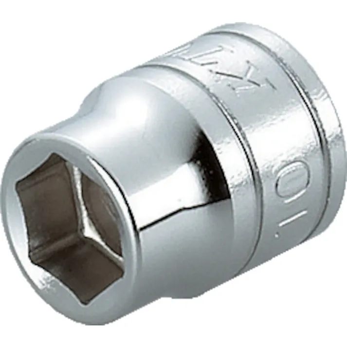 【CAINZ-DASH】京都機械工具 9.5sq.ソケット(六角) 対辺寸法15mm 差込角9.5mm 全長26mm B3-15【別送品】