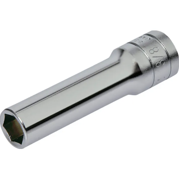 【CAINZ-DASH】京都機械工具 9.5sq.ディープソケット(六角) 対辺寸法3/8inch 差込角9.5mm 全長53.5mm B3L-3/8【別送品】