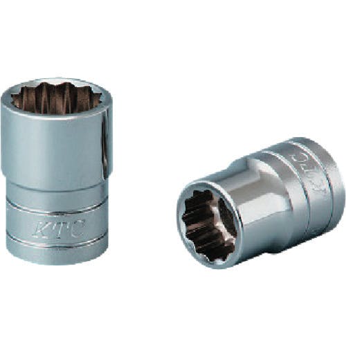 【CAINZ-DASH】京都機械工具 １２．７ｓｑ．ソケット（十二角）パック・台紙仕様　差込角１２．７ｍｍ　Ｂ４－２７Ｗ袋入り B4-27W-S【別送品】