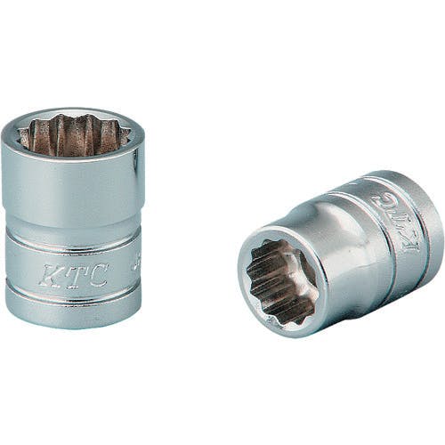 【CAINZ-DASH】京都機械工具 ６．３ｓｑ．ソケット（十二角）　対辺寸法１／４ｉｎｃｈ　全長１８ｍｍ B2-1/4W【別送品】