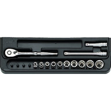 【CAINZ-DASH】京都機械工具 ６．３ｓｑ．ソケットレンチセット［１３点］【別送品】