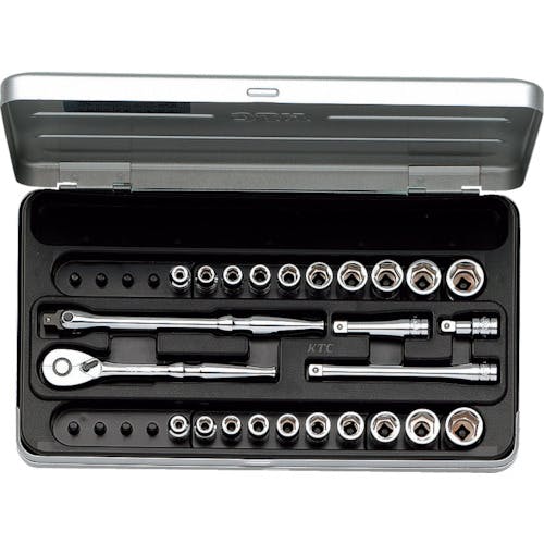 京都機械工具 6.3sq.ソケットレンチセット(25点) 差込角6.35mm TB2X20B ソケットレンチセット 京都機械工具 6.3sq.ソケットレンチセット(25点) 差込角6.35mm TB2X20B ソケットレンチセット
