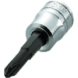 【CAINZ-DASH】京都機械工具 ドライバービットソケット 6.3sq.クロスビットソケット 刃先No.1 差込角6.35mm BT2-1P【別送品】