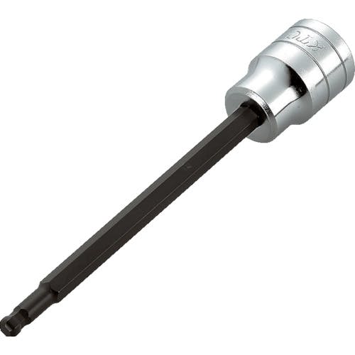 【CAINZ-DASH】京都機械工具 ９．５ｓｑ．ロングボールポイントヘキサゴンビットソケット　対辺寸法５ｍｍ　差込角９．５ｍｍ　全長１２８ｍｍ BT3-05BPL【別送品】