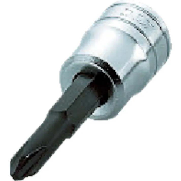 【CAINZ-DASH】京都機械工具 ドライバービットソケット 9.5sq.クロスビットソケット 刃先No.2 差込角9.5mm 全長66mm BT3-2P【別送品】