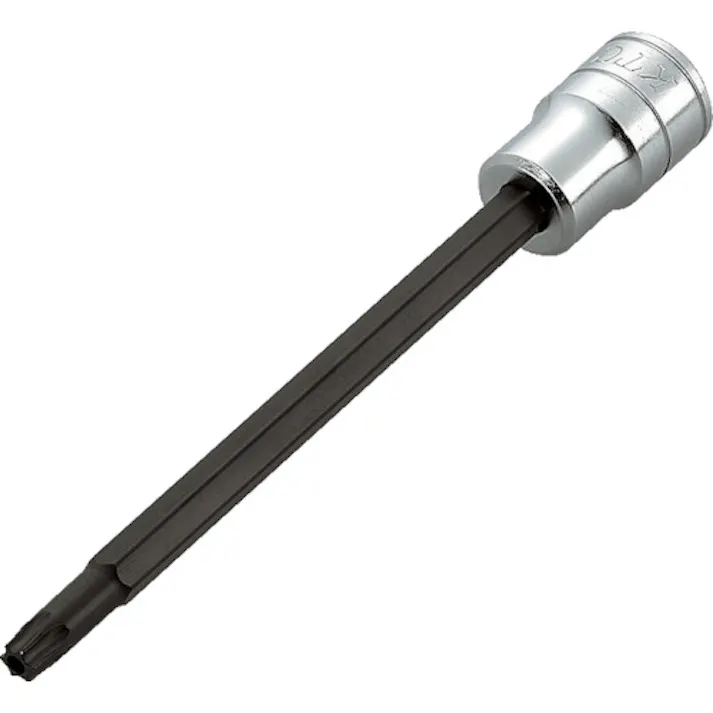 【CAINZ-DASH】京都機械工具 9.5sq.ロングT型いじり止めトルクスビットソケットT50 BT3-T50HL【別送品】