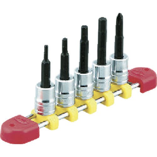 【CAINZ-DASH】京都機械工具 ６．３ｓｑ．ヘキサゴンビットソケットセット［５コ組］ TBT205H【別送品】