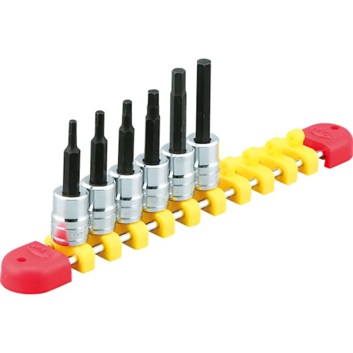 【CAINZ-DASH】京都機械工具 6.3sq.ヘキサゴンビットソケットセット(6コ組) スタンダートタイプ TBT206BH【別送品】