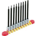 【CAINZ-DASH】京都機械工具 ６．３ｓｑ．ロングＴ型トルクスビットソケットセット［９コ組］ TBT2L09T【別送品】