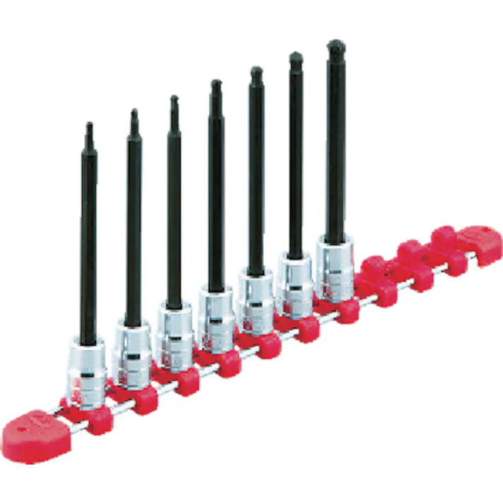 【CAINZ-DASH】京都機械工具 9.5sq.ロングヘキサゴンビットソケットセット(9コ組) ロングタイプ インチ TBT3L09BH【別送品】