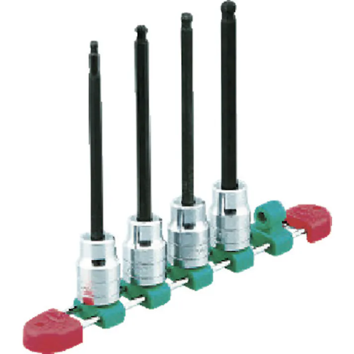 【CAINZ-DASH】京都機械工具 12.7sq.ロングボールポイントヘキサゴンビットソケットセット4コ組 TBT4L04BPBH【別送品】