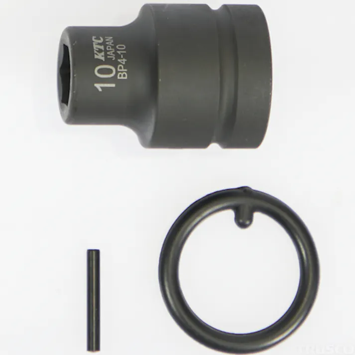【CAINZ-DASH】京都機械工具 12.7sq.インパクトレンチ用ソケット(標準) ピン・リング付10mm BP4-10P【別送品】