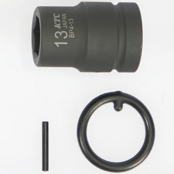 【CAINZ-DASH】京都機械工具 12.7sq.インパクトレンチ用ソケット(標準) ピン・リング付13mm BP4-13P【別送品】