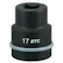 【CAINZ-DASH】京都機械工具 25.4sq.インパクトレンチ用インナソケット ピン・リング付 17mm ABP8-17SQP【別送品】