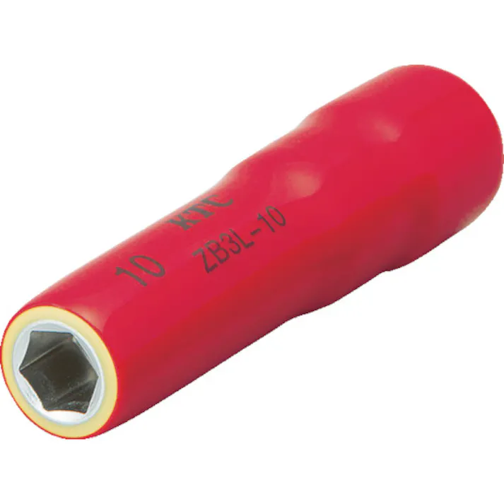 【CAINZ-DASH】京都機械工具 絶縁工具 9.5sq.ディープソケット 10mm ZB3L-10【別送品】