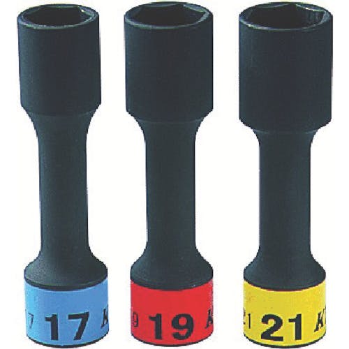 京都機械工具 12.7sq.インパクトレンチ用ホイールナットソケットセット(3コ組) (ロング薄肉) 6角 TBP4903 インパクト用ソケットビット 京都機械工具 12.7sq.インパクトレンチ用ホイールナットソケットセット(3コ組) (ロング薄肉) 6角 TBP4903 インパクト用ソケットビット