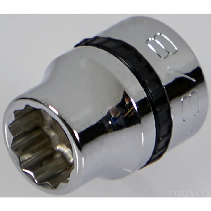 【CAINZ-DASH】京都機械工具 9.5sq.ソケット(十二角) 対辺寸法3/8インチ 全長22mm NB3-3/8W【別送品】