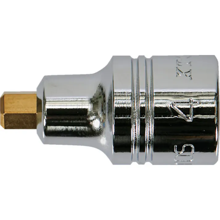 【CAINZ-DASH】京都機械工具 6.3sq.スタッビヘキサゴンビットソケット 対辺寸法4mm 全長23.7mm NBT2-04SS【別送品】