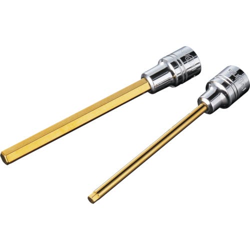 【CAINZ-DASH】京都機械工具 ６．３ｓｑ．ロングヘキサゴンビットソケット　対辺寸法５ｍｍ　全長８４．７ｍｍ NBT2-05L【別送品】