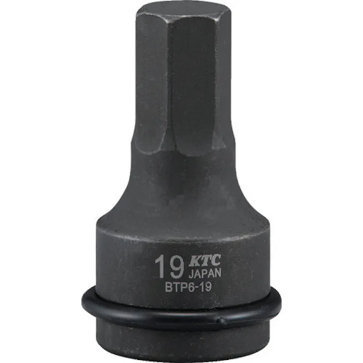 【CAINZ-DASH】京都機械工具 19.0sq. インパクトレンチ用ヘキサゴンレンチ 対辺寸法22mm 全長85mm BTP6-22P【別送品】