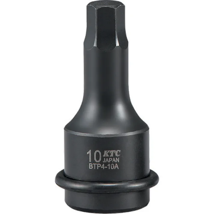 【CAINZ-DASH】京都機械工具 12.7sq. インパクトレンチ用ヘキサゴンレンチ 対辺寸法7mm 全長60mm BTP4-07AP【別送品】