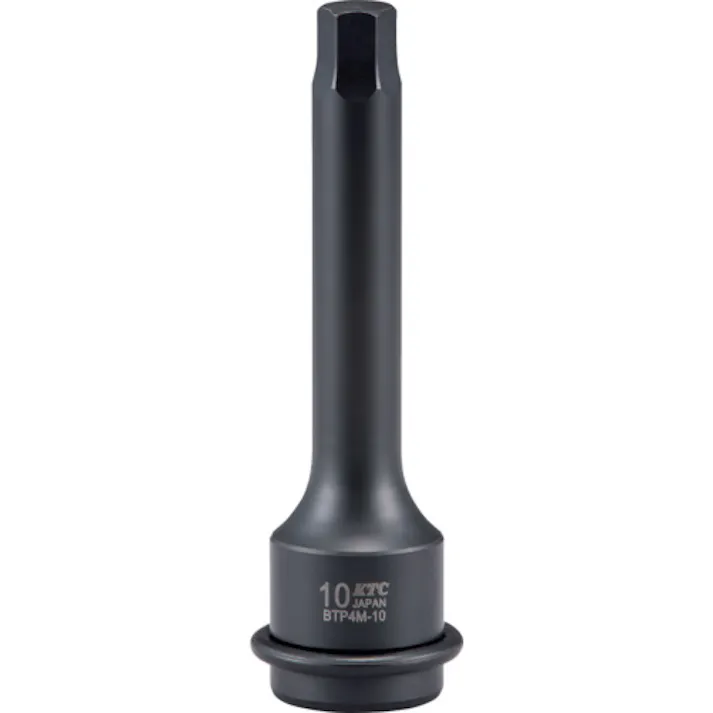 【CAINZ-DASH】京都機械工具 12.7sq. インパクトレンチ用ヘキサゴンレンチ 対辺寸法10mm 全長100mm BTP4M-10P【別送品】