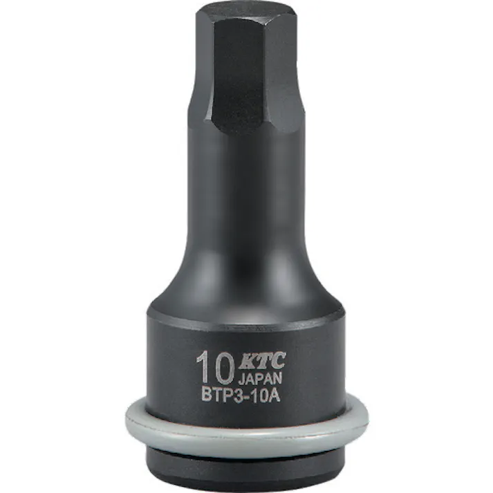 【CAINZ-DASH】京都機械工具 9.5sq. インパクトレンチ用ヘキサゴンレンチ 対辺寸法5mm 全長45mm BTP3-05AP【別送品】