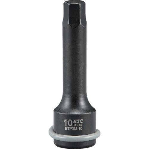 【CAINZ-DASH】京都機械工具 ９．５ｓｑ．　インパクトレンチ用ヘキサゴンレンチ　対辺寸法４ｍｍ　全長７０ｍｍ BTP3M-04P【別送品】