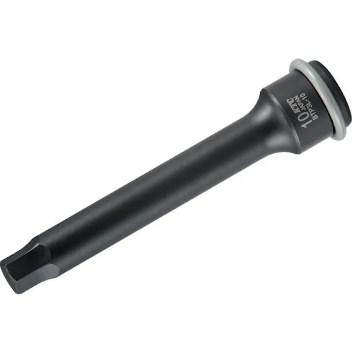 【CAINZ-DASH】京都機械工具 9.5sq. インパクトレンチ用ヘキサゴンレンチ 対辺寸法4mm 全長110mm BTP3L-04P【別送品】